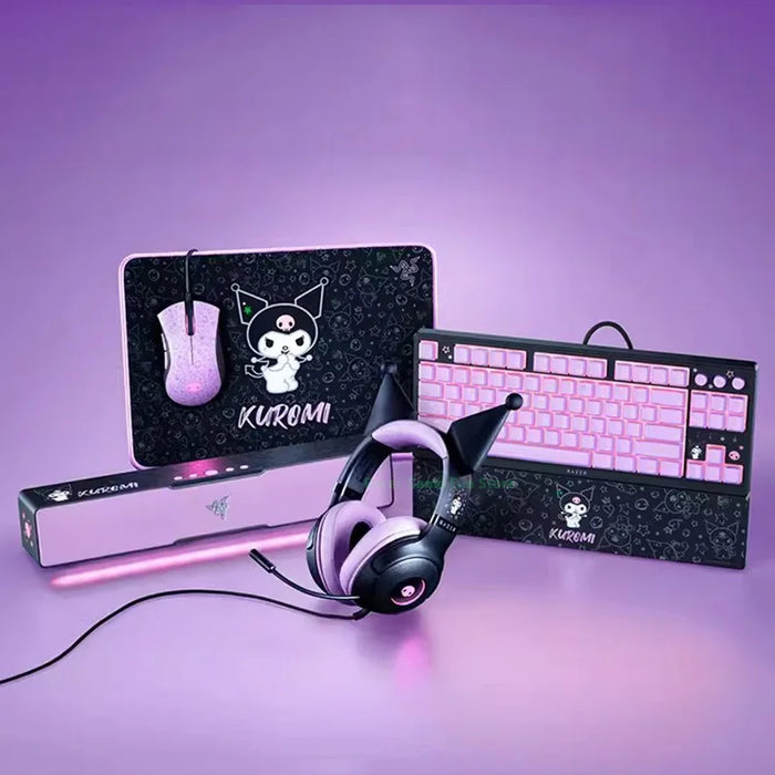 Wired Kuromi Headset with RGB Lights, TriForce Drivers & Mic