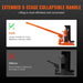 Hydraulic toe jack with 10 ton lift capacity and adjustable toe height