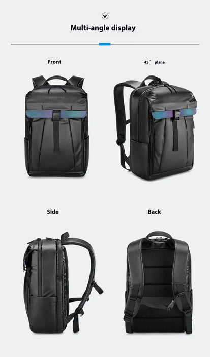 Stylish Black College Backpack with Air Cushion Support