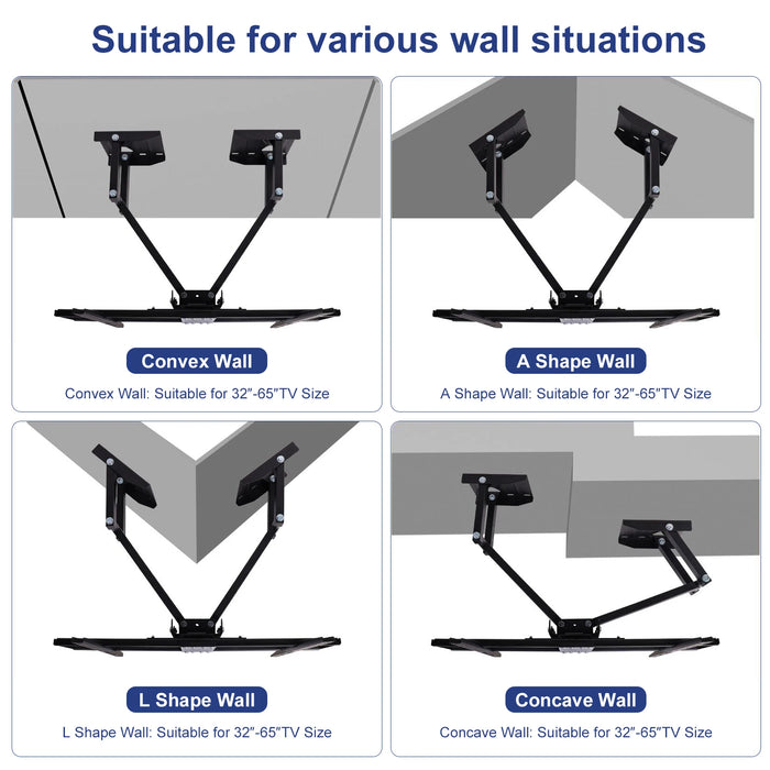 TV Wall Mount with Built-in Bubble Level for Easy and Accurate Installation