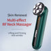 Microcurrent facial device with LED light therapy for face and neck skin tightening