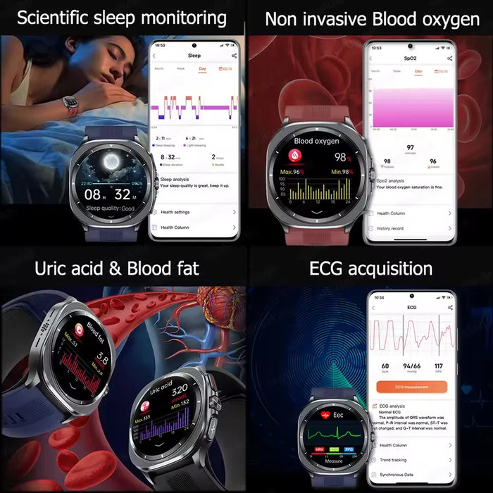 1.43" AMOLED Fitness Smartwatch with ECG and Body Metrics