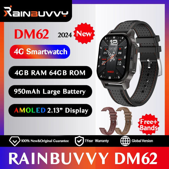 4G Android Smartwatch with GPS, AMOLED Display & 16GB Storage