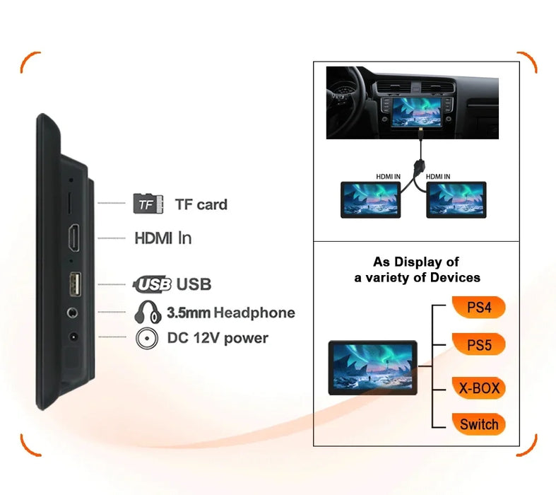 10.1in Android 13 Car Headrest Monitor with CarPlay 32GB