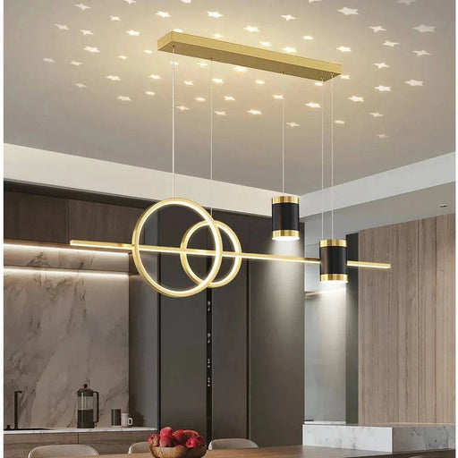 Elegant Plated Iron Chandelier with 100cm Length and 100cm Adjustable Height
