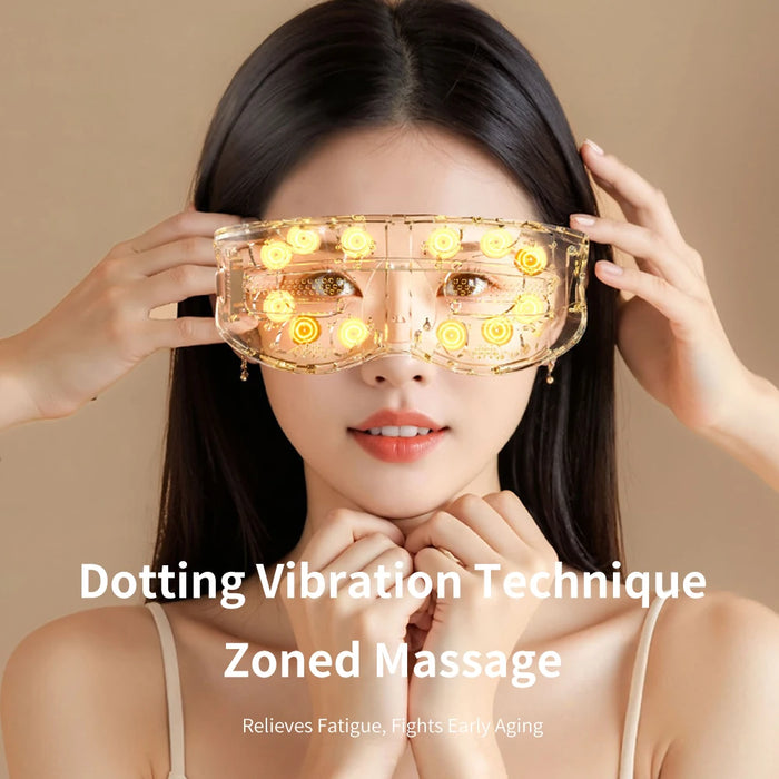 Rechargeable Heated and Cooling Eye Massager, Anti-Ageing, Puffiness Relief Device