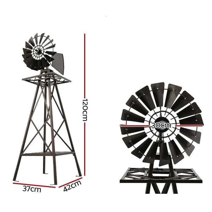 Outdoor Decorative 120cm Windmill – Weather-Resistant Metal Design