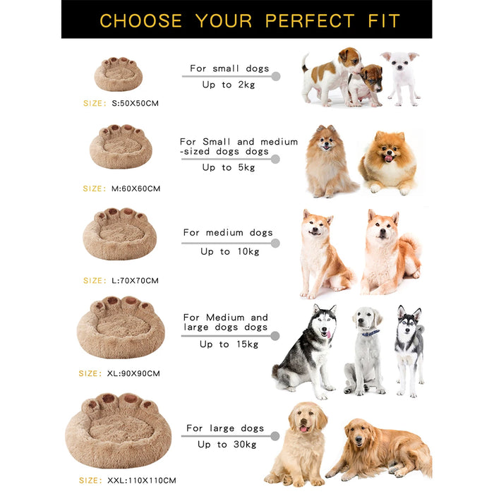 High-quality XL 90cm plush dog bed designed for ultimate comfort and relaxation