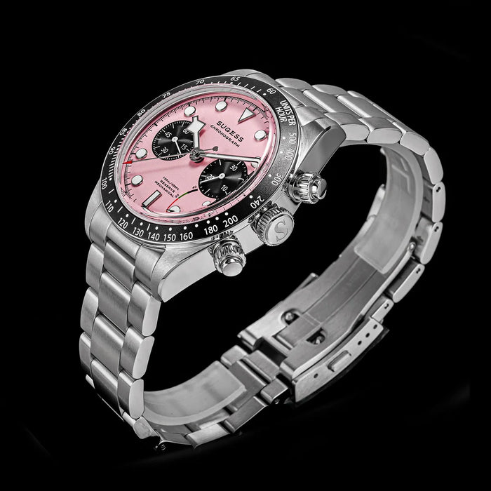 Stainless Steel Chronograph Wristwatch – Hand-Wound, 41mm
