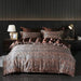 High-density solid color duvet cover, fitted sheet, and pillowcases