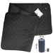 Black outdoor electric heating pad with durable and water-resistant fabric suitable for outdoor use