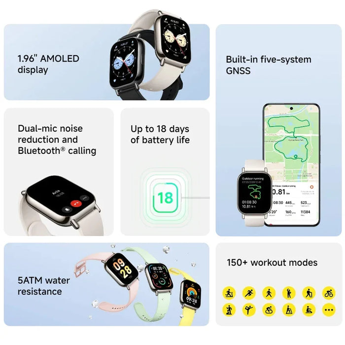 Smart Watch 18 days Battery Black