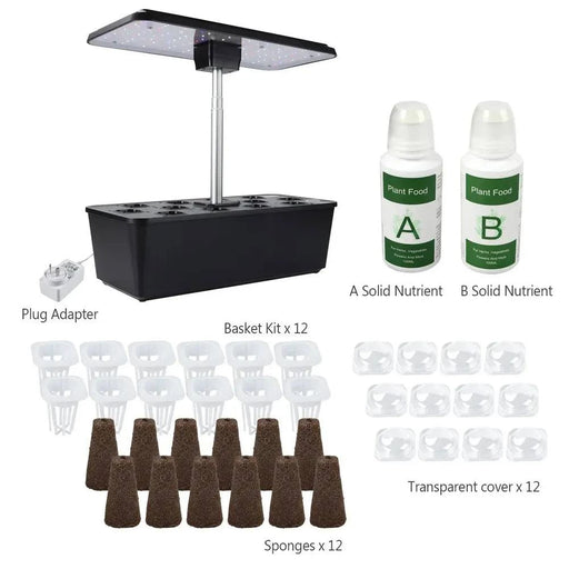 Hydroponics Growing System with 12 Pods for Indoor Gardening