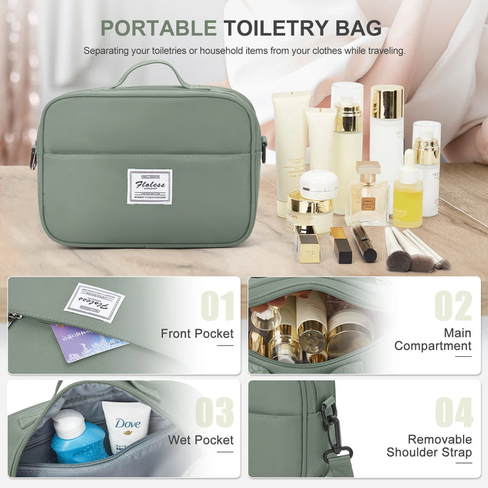 Army green waterproof lightweight travel crossbody handbag for versatile use
