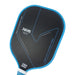 Blue pickleball paddle with cover, made of carbon fiber T700, USAPA approved, featuring spin textured surface for enhanced performance