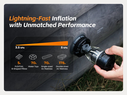 Powerful electric air pump for camping and outdoor adventures