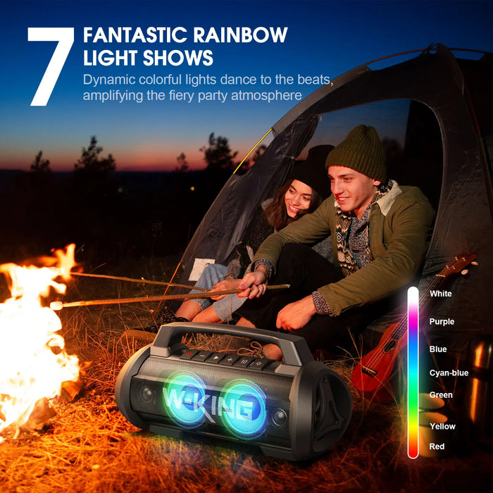 Portable Bluetooth Speaker 70W RMS with Wireless Microphone