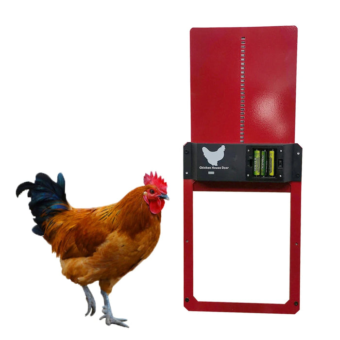 Waterproof Automatic Chicken Coop Door Light-Activated, No Wiring, Easy 10-Minute Setup