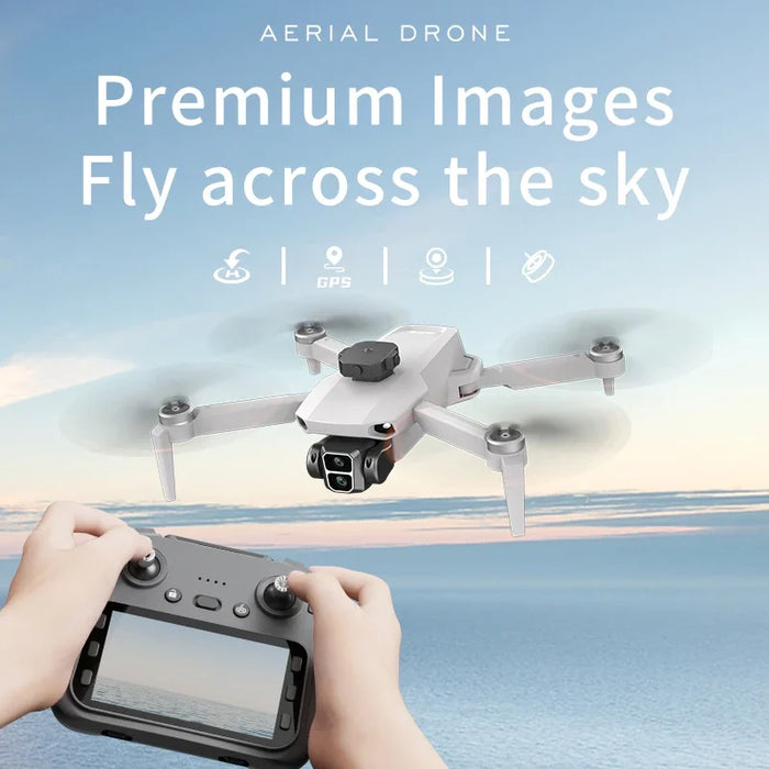 Portable Brushless Drone with 8K Camera, GPS Follow, and 30 Min Flight Time White