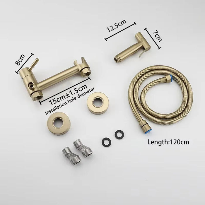 Stainless Steel Bidet Spray Gun, Hot Cold Dual Control