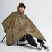 Camping cape sleeping bag in lightweight green for outdoor use