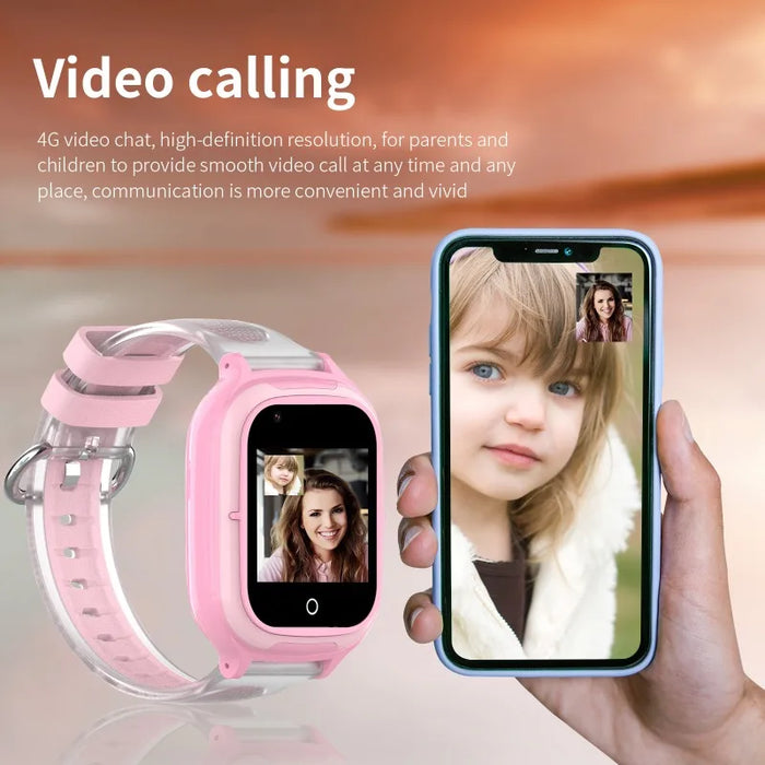Blue 4G Kids Smartwatch with Thermometer and Tracker