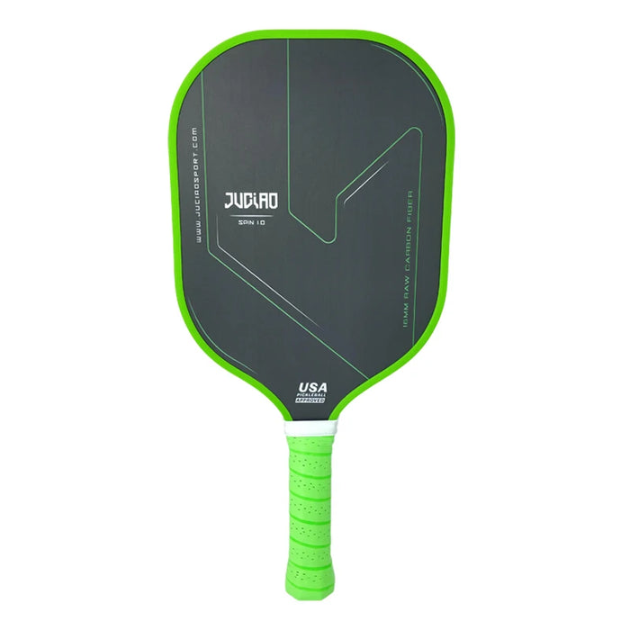 Pickleball paddle with green carbon fiber T700 material and USAPA approval