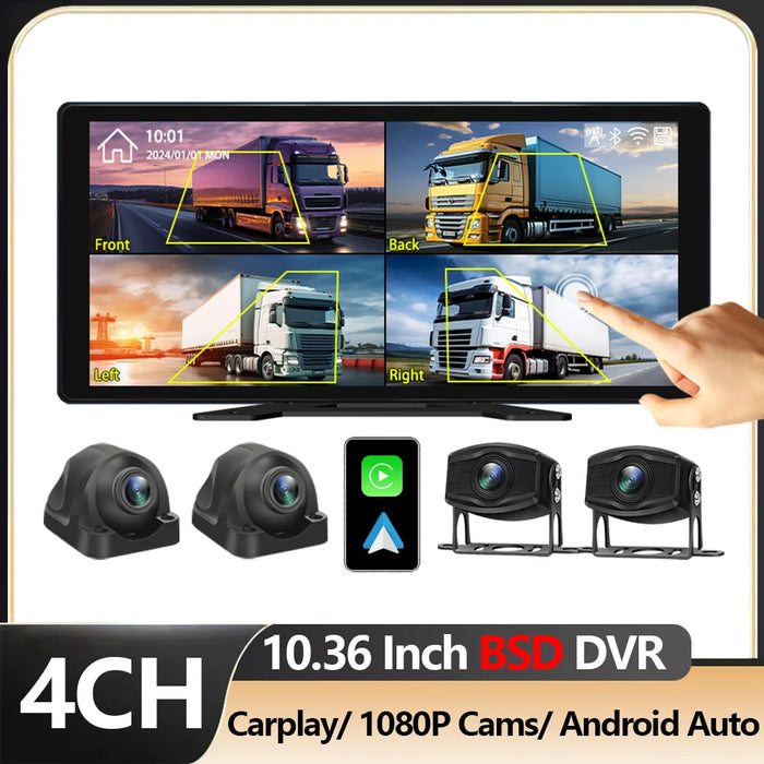 10.36" AHD Camera DVR System with Android Auto