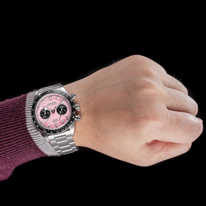 Stainless Steel Chronograph Wristwatch – Hand-Wound, 41mm