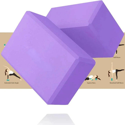 Premium lightweight odor-resistant foam yoga blocks in light purple for enhanced comfort and stability during yoga practice 