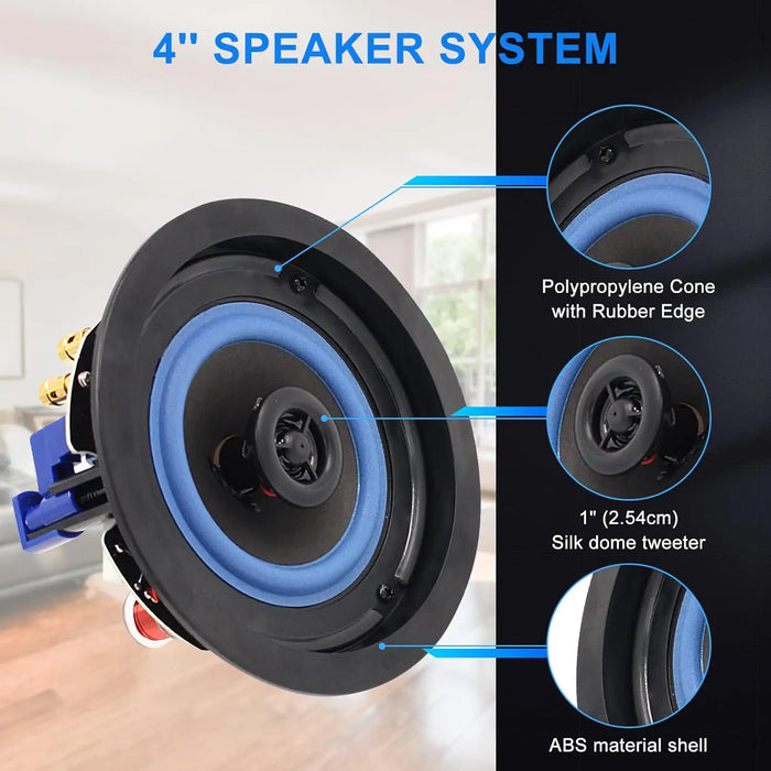 160W Flush Mount Speakers for Indoor & Outdoor Audio Systems