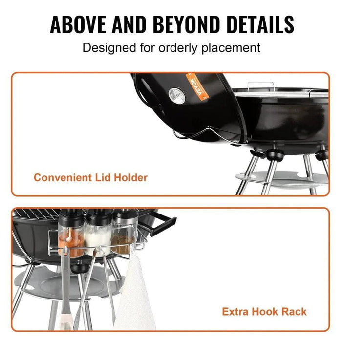 Portable outdoor BBQ grill with apple shape design for camping and picnic