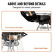 Portable outdoor BBQ grill with apple shape design for camping and picnic