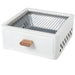 Camping Barbecue Stove Square Charcoal Heater white - Durable metal construction for efficient outdoor cooking and heating