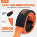  Heavy-duty tow strap made from tough polyester with UV protection 