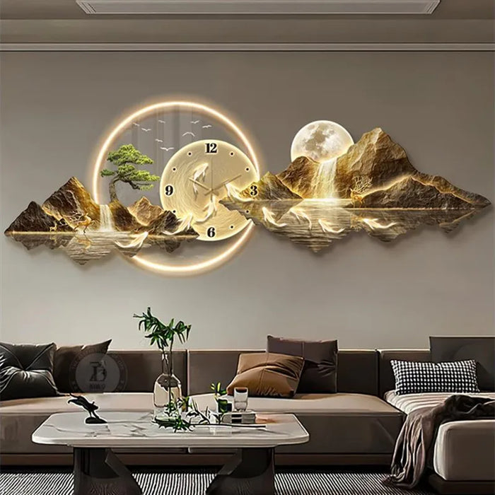 Modern LED Mural Clock for Living Room Decor