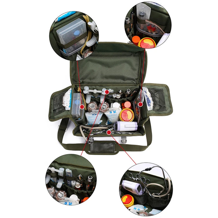 Outdoor Rescue First Aid Kit, Waterproof & Wear-Resistant, Survival Kit Red