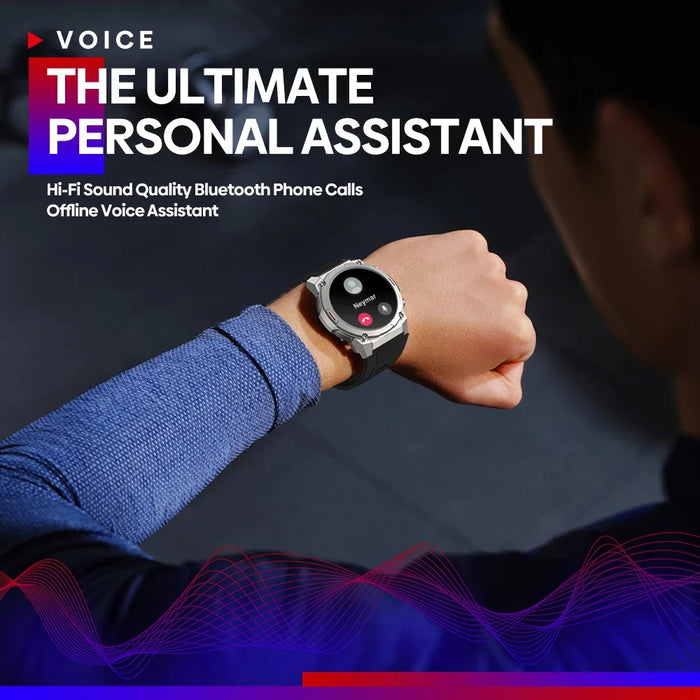 Fitness smartwatch with 100+ sports modes and customizable faces