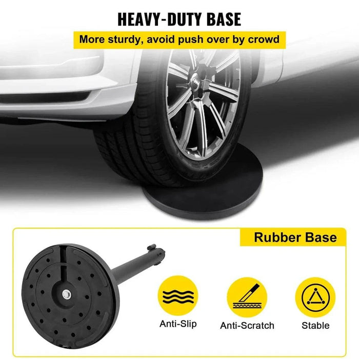 Heavy-duty base for stability, 90 cm overall height