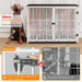 Dog crate with removable tray for effortless cleaning and cozy sleeping area