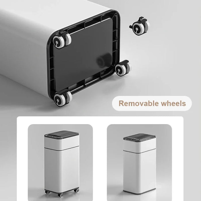 Stainless Steel Touchless Bin with Dual Sensors