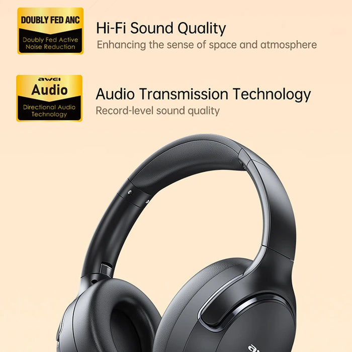Wireless Over-Ear Headphones with ANC and 40mm Drivers