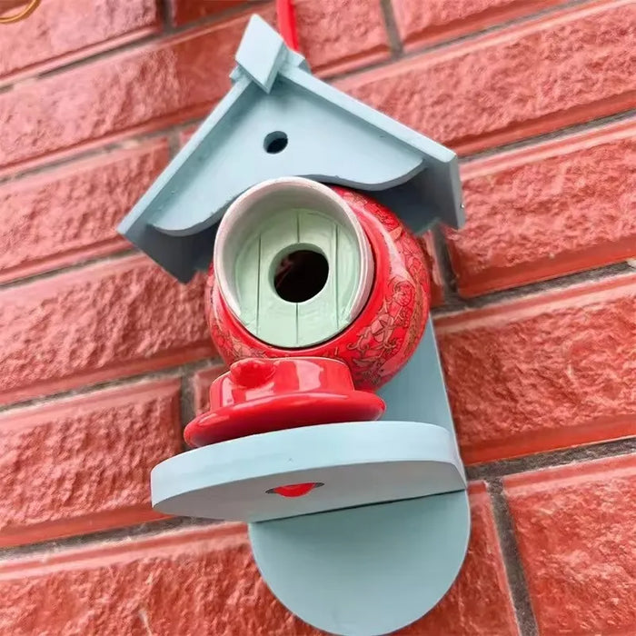 Hanging Ceramic Bird Feeder Outdoor Garden Decoration for Feeding Small Birds