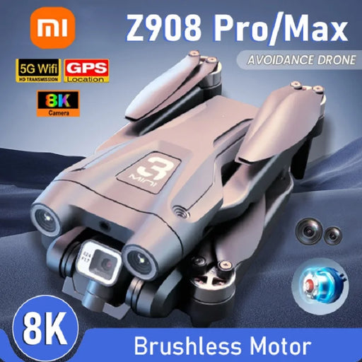 8K Dual Camera GPS Drone in Grey with 400g Brushless Motor and 40min Flight Time