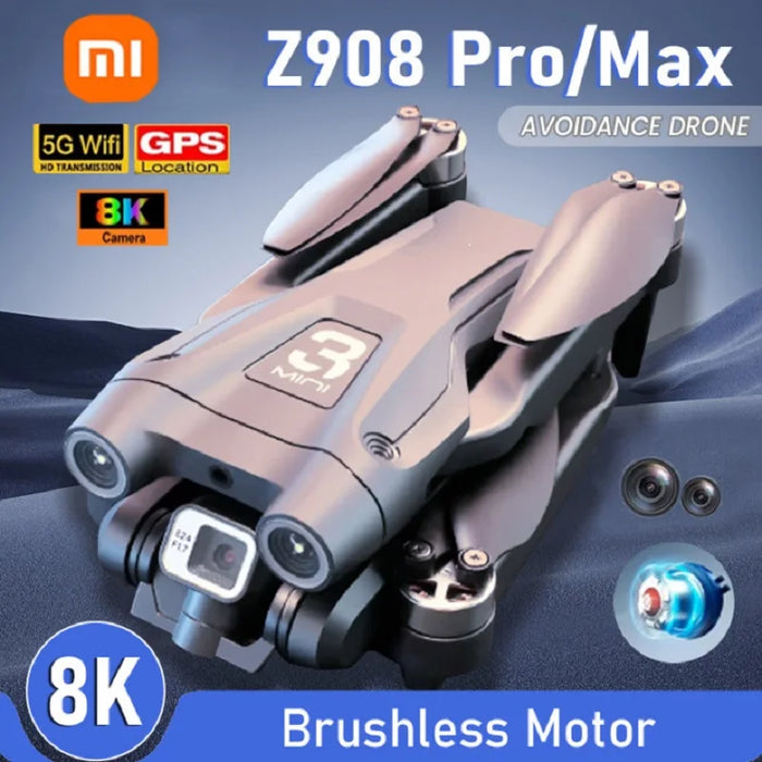 8K Dual Camera GPS Drone in Grey with 400g Brushless Motor and 40min Flight Time