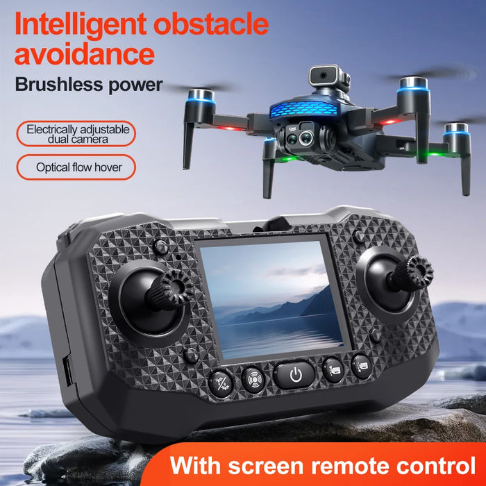 Portable 4K Drone with Screen Controller, 360° Avoidance & Real-Time FPV