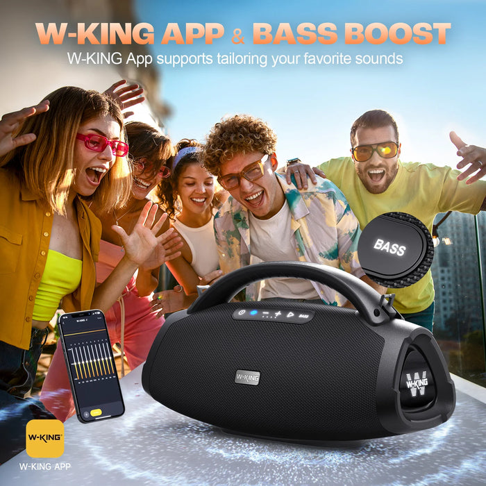 Portable Waterproof Boombox Speaker with Deep Bass
