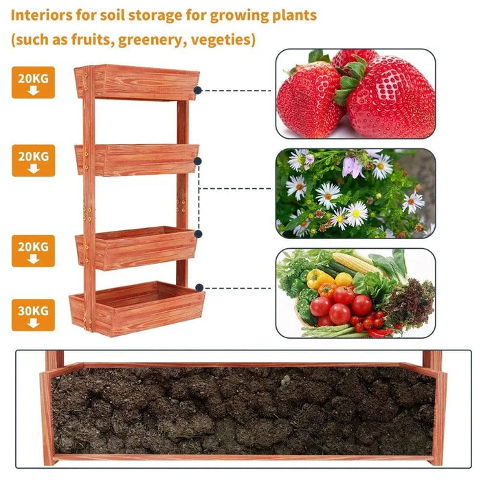 4-Tier Ladder Design providing ample space for diverse plant growth