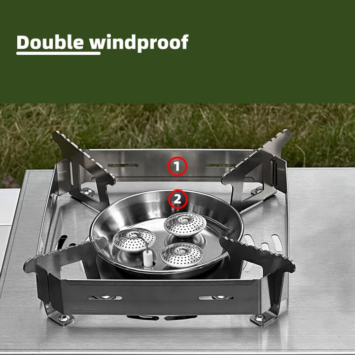 Stainless Steel 7500W Gas Stove for Outdoor Cooking