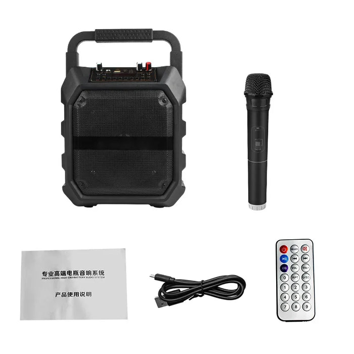 80W Portable Bluetooth Speaker with Mic and Remote